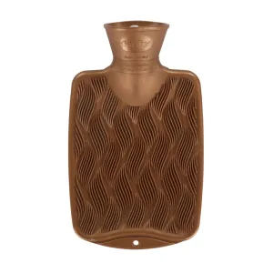 0.8 Litre Gold 3D Wave Surface Pattern Fashy Hot Water Bottle