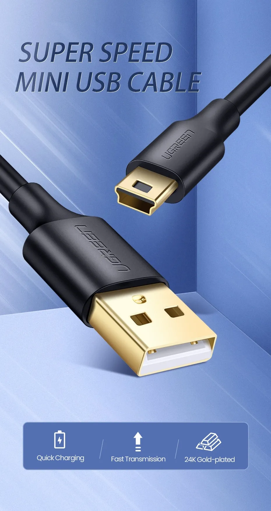 10355 USB-A to Mini-USB Cable | 1M