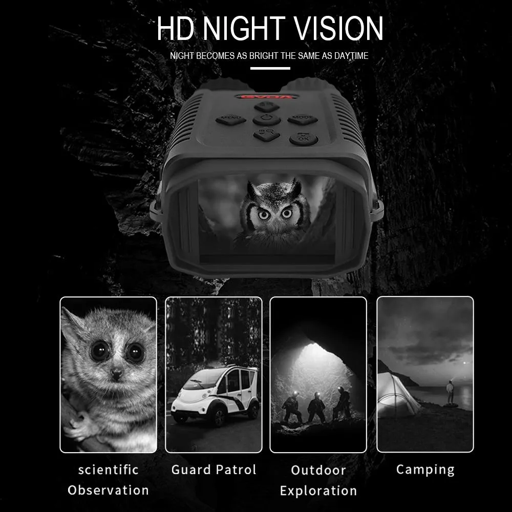 1080p Hd Infrared Night Vision Binoculars with 2.4 Tft Screen
