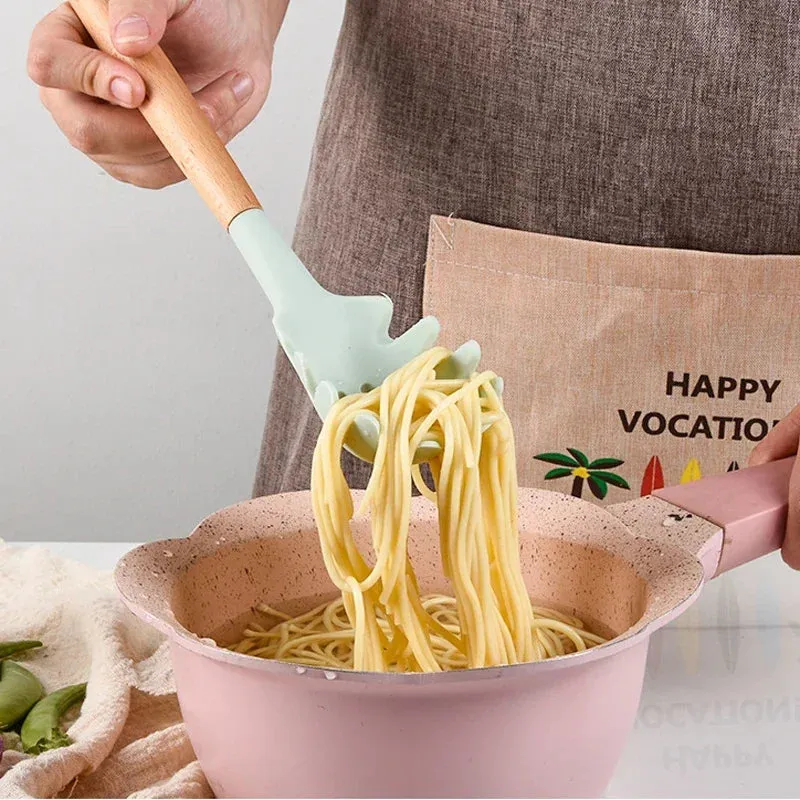 12 Piece Non Stick Silicone Cooking Utensil Set With Wood Handles