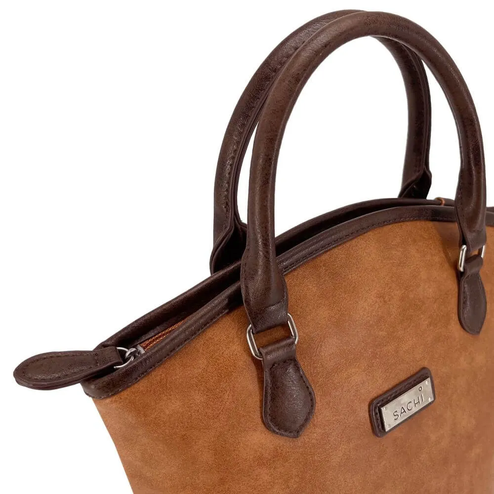 2 Bottle Insulated Wine Tote Faux Leather