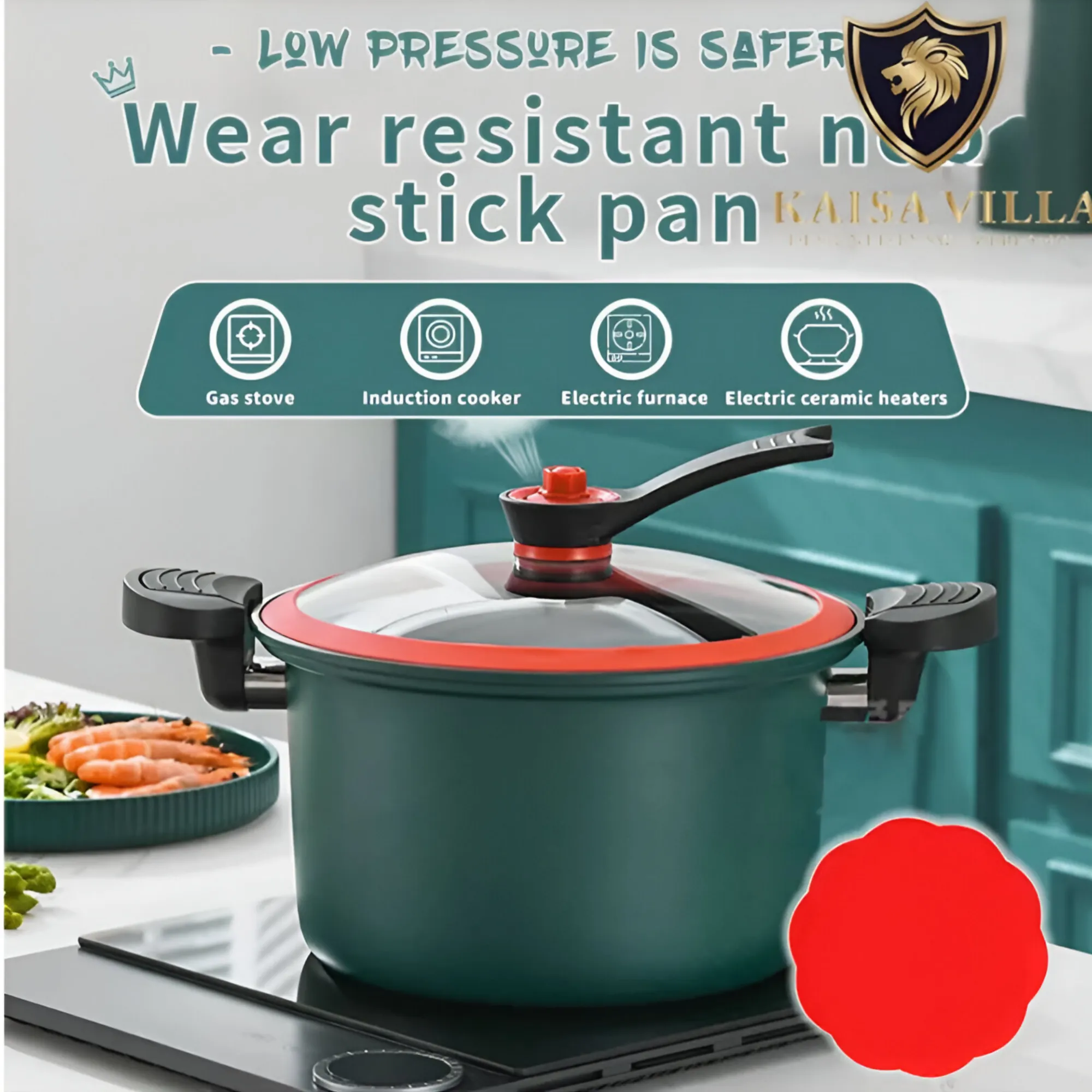 24Cm 3.5L Multi-Functional Non-Stick Tovetop Pressure Cooker F52-8-1422