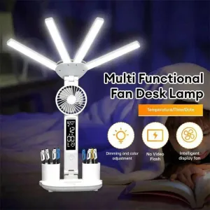 3in1 Multifunction Table Lamp LED Four-headed Folding USB Rechargeable