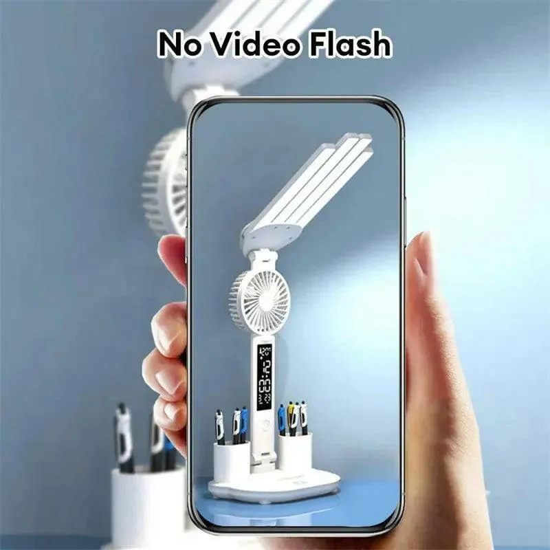 3in1 Multifunction Table Lamp LED Four-headed Folding USB Rechargeable