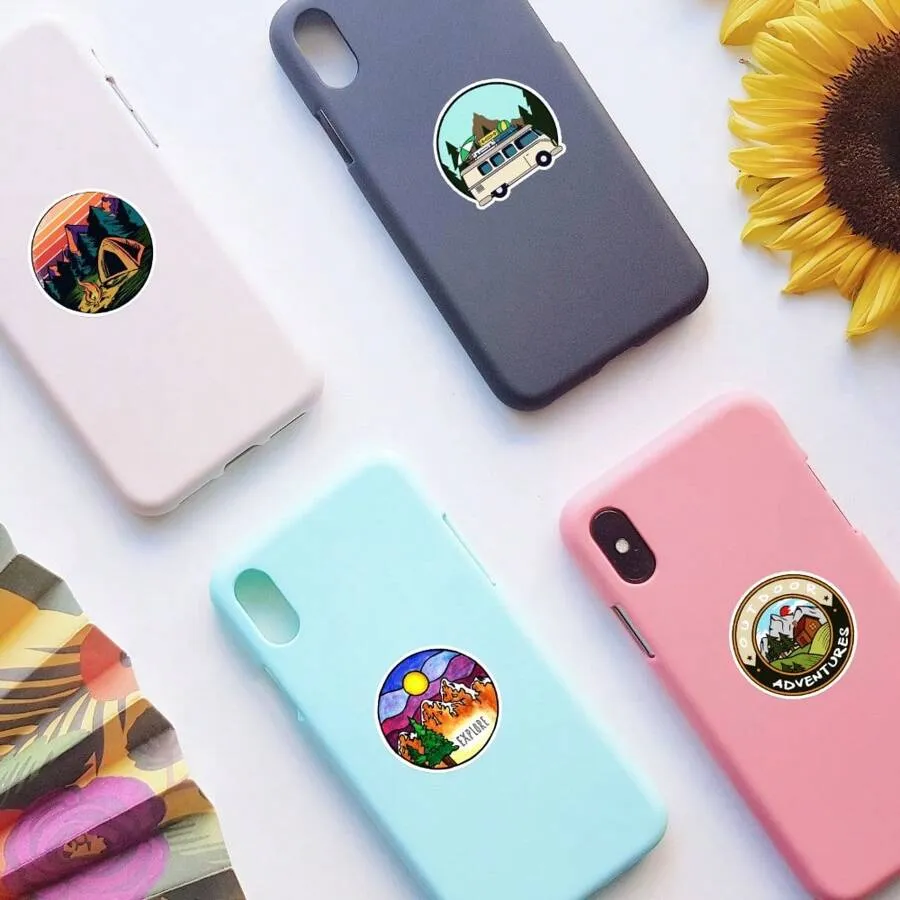 50 Pieces Camping And Nature Stickers