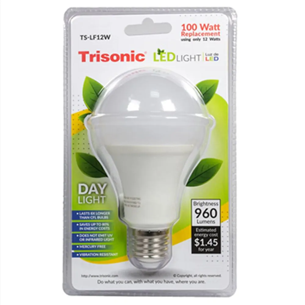 6 Pc Daylight 12 Watt Energy LED Light Bulb 100 W Output Replacement 960 Lumens
