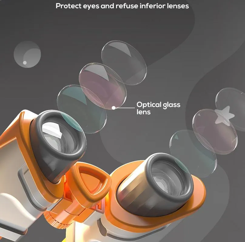 8x Children Telescope Handheld Mini Detachable Fixed Focus Magnifying Glass Toy - Binoculars
