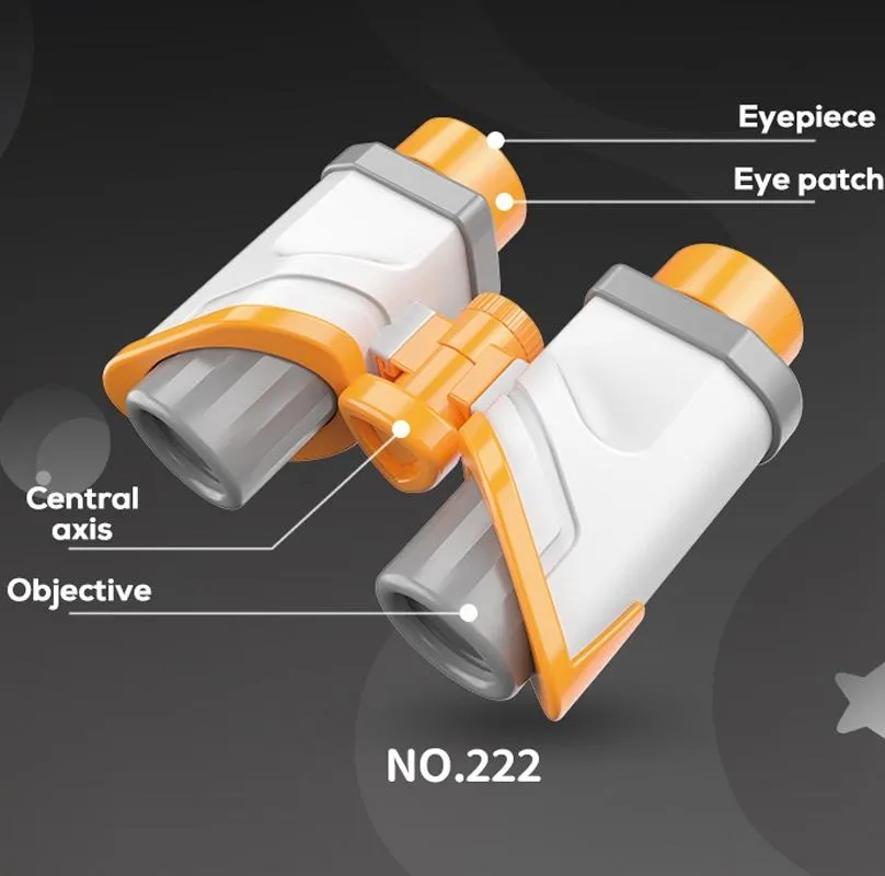8x Children Telescope Handheld Mini Detachable Fixed Focus Magnifying Glass Toy - Binoculars