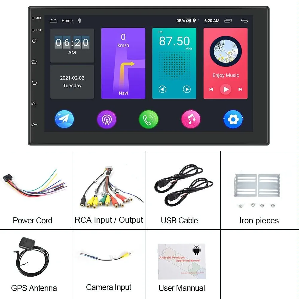 9 Inch Android Wifi Car Navigation Reversing Video Player - 2   32G