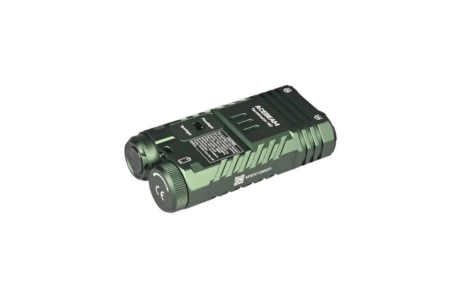 Acebeam Terminator M2 3200 Lumen Flashlight w/ RGB LEDs USB-C Rechargeable 18650 Battery Included