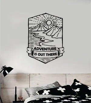 Adventure Is Out There Wall Decal Sticker Vinyl Art Bedroom Room Home Decor Inspirational Motivational School Teen Baby Nursery Travel Wanderlust Mountains