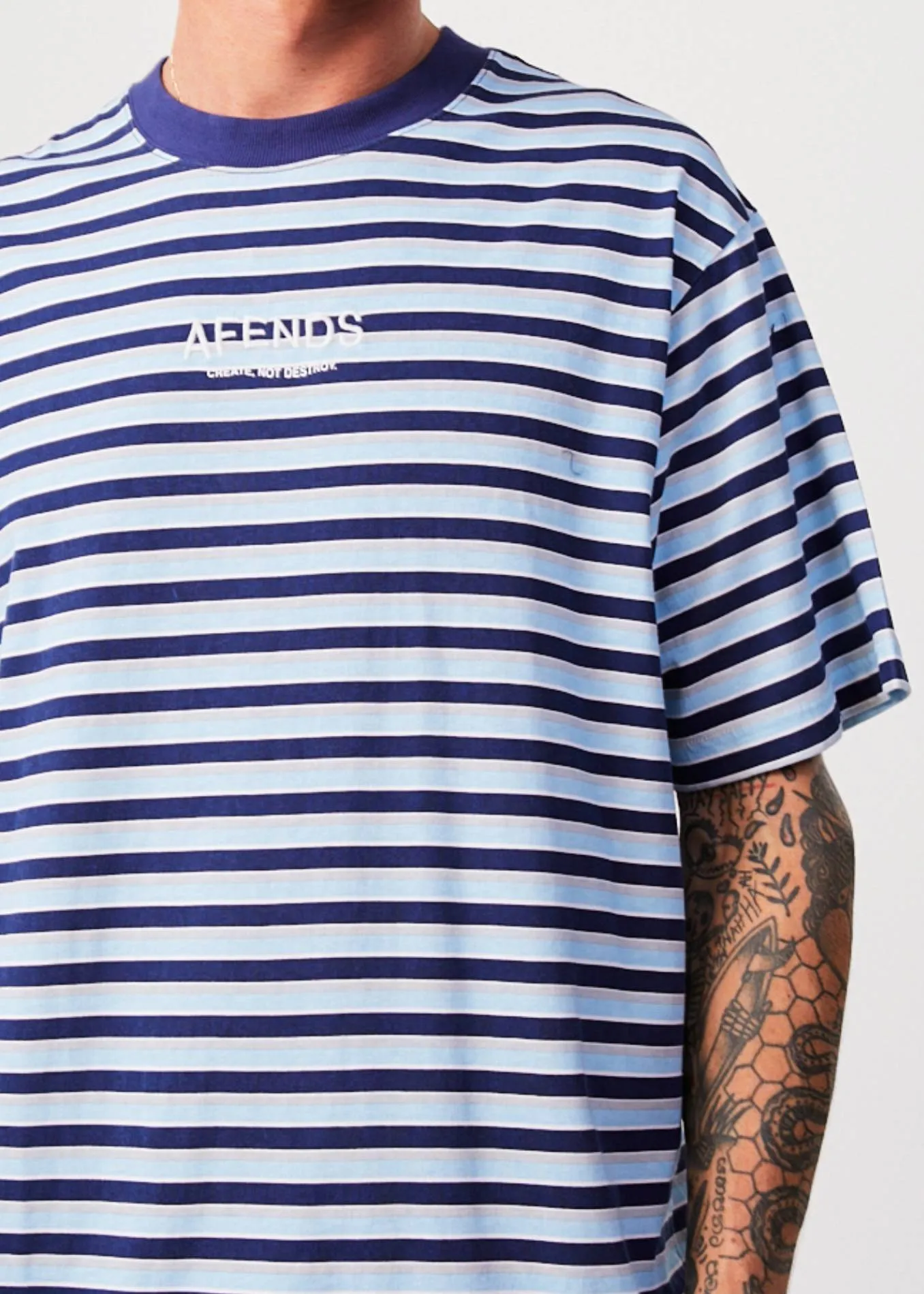AFENDS Mens Views - Retro T-Shirt - Seaport