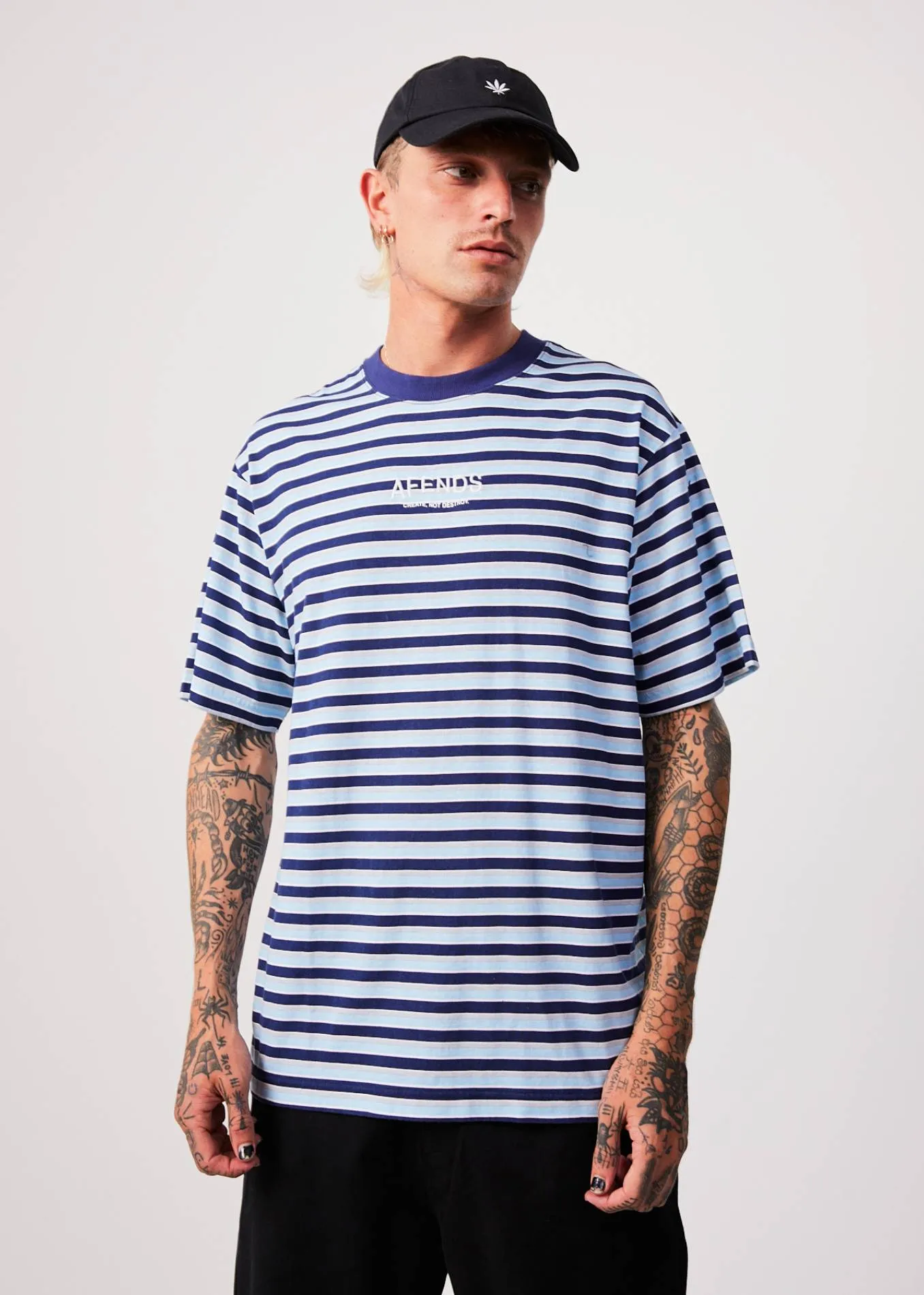 AFENDS Mens Views - Retro T-Shirt - Seaport