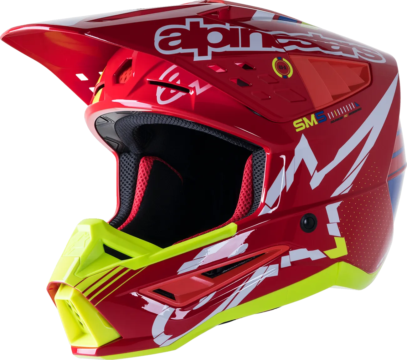 ALPINESTARS SM5 Helmet - Action - Red/White/Fluo Yellow - Medium 8306122-3325-MD