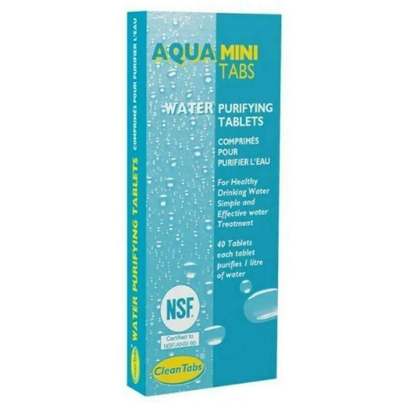 Aqua Clean MINI Water Purification Tablets Box - 2 x 80 Tabs