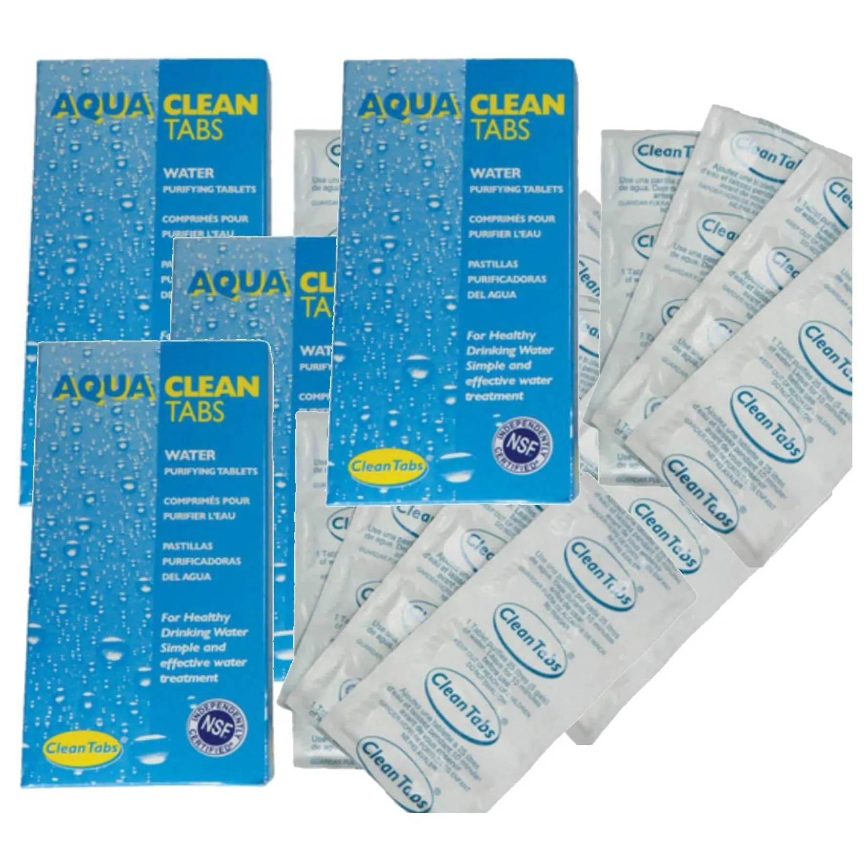 Aqua Clean MINI Water Purification Tablets Box - 2 x 80 Tabs