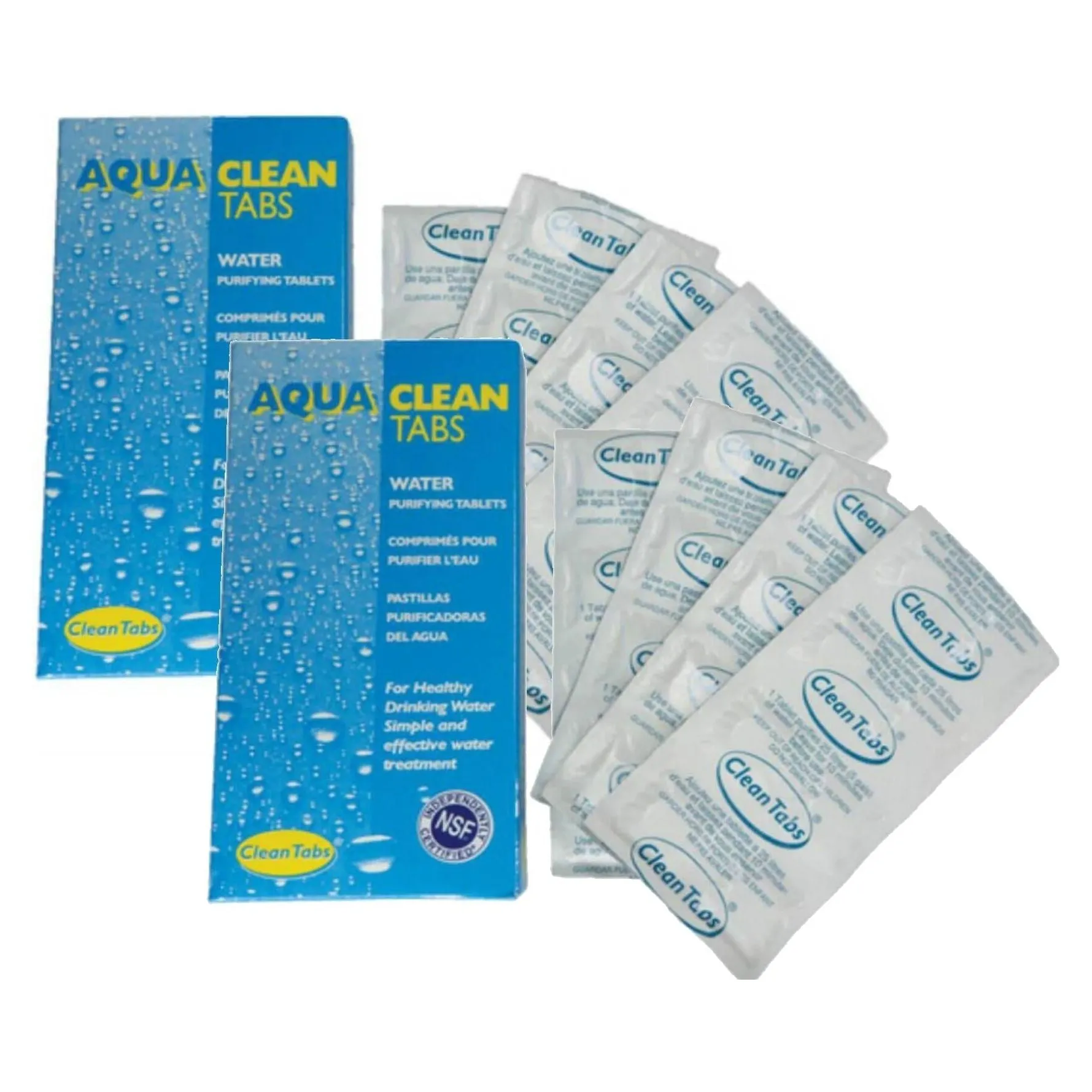 Aqua Clean MINI Water Purification Tablets Box - 2 x 80 Tabs
