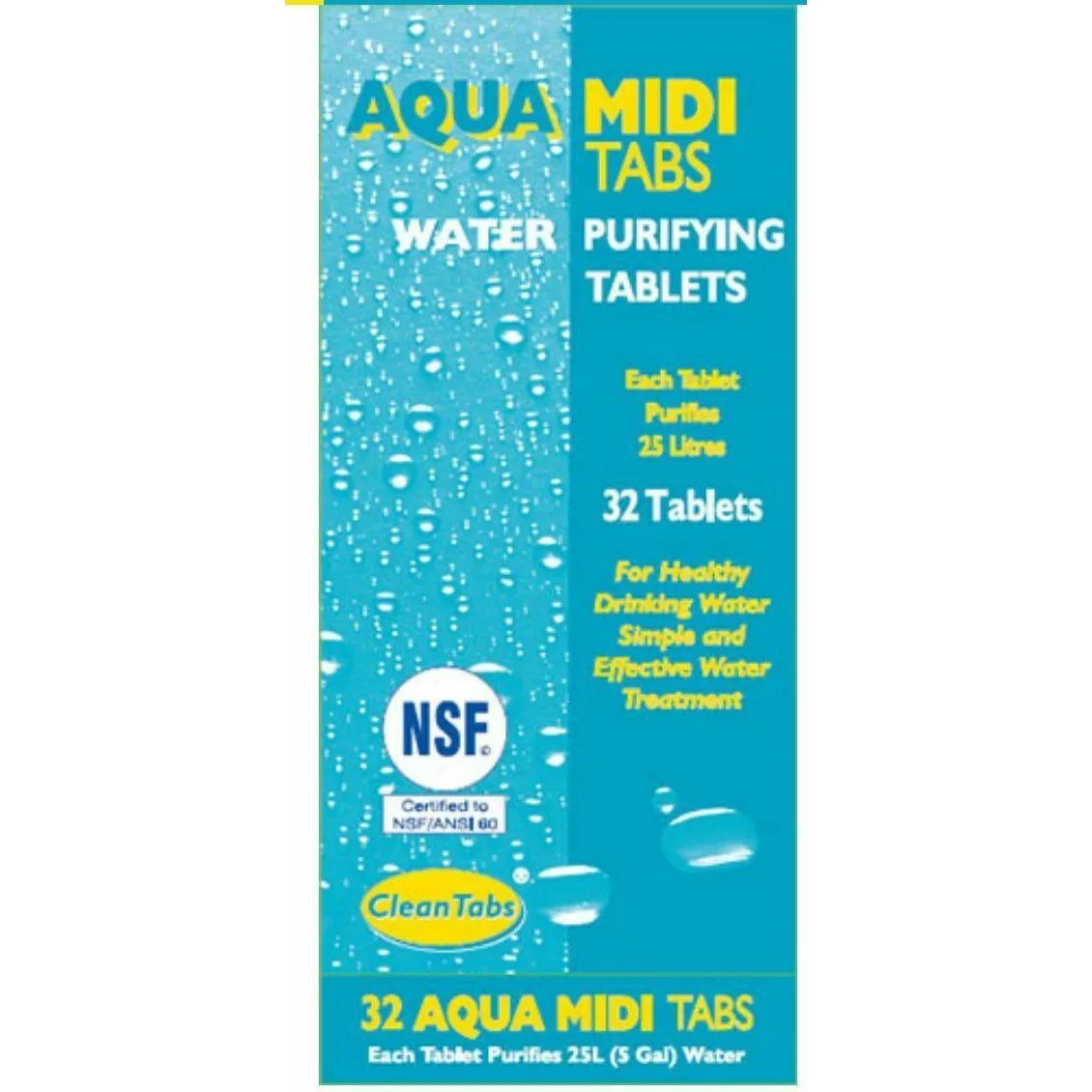 Aqua Midi Tabs Water Purification Sterilising Drinking Water 64 tablets Aquatabs