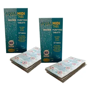 Aqua Midi Tabs Water Purification Sterilising Drinking Water 64 tablets Aquatabs