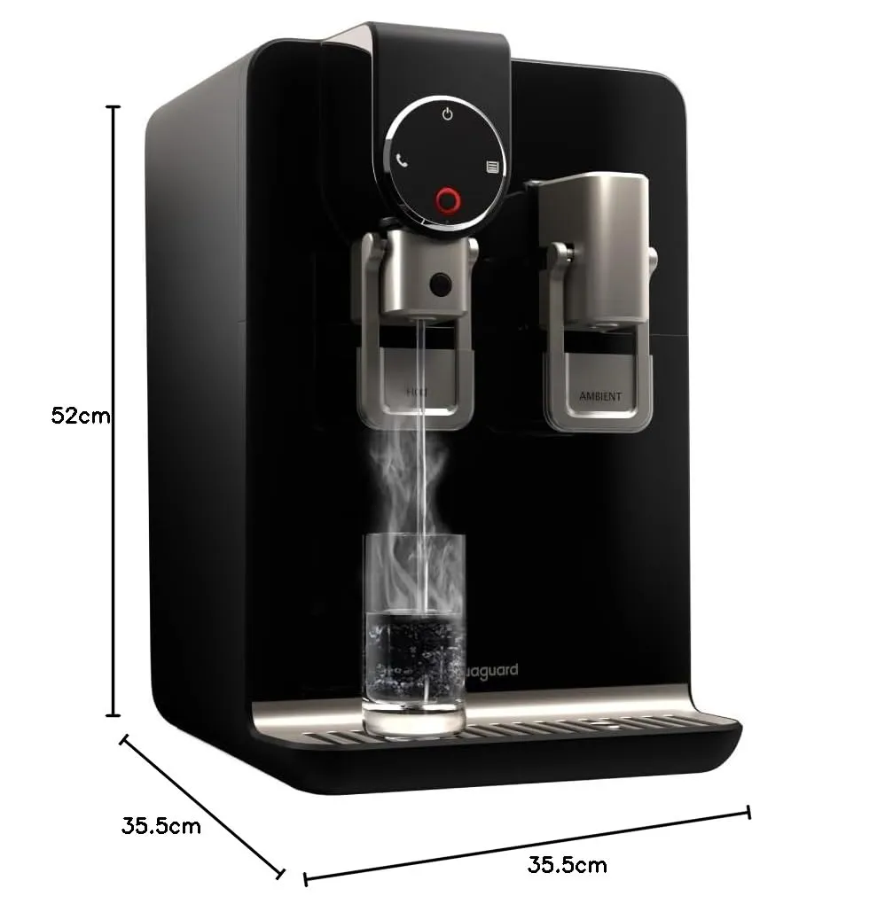 Aquaguard Blaze Insta WS RO UV Water Purifier  9-Stage Purification, Dual Stainless Steel Tank, Hot & Ambient Water, 5.6L Capacity, Wall-Mount & Countertop (GWPDIRUHA03B00)