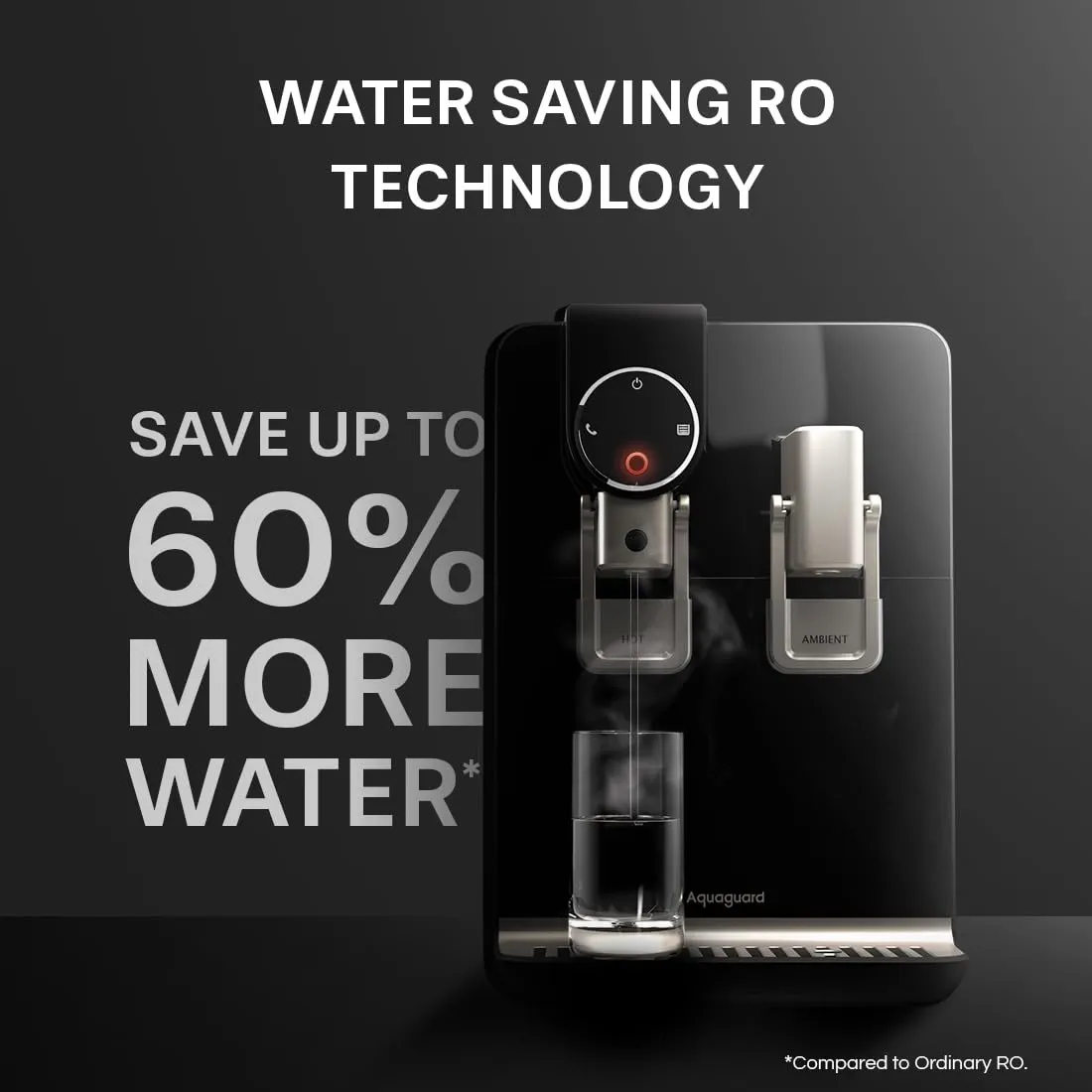 Aquaguard Blaze Insta WS RO UV Water Purifier  9-Stage Purification, Dual Stainless Steel Tank, Hot & Ambient Water, 5.6L Capacity, Wall-Mount & Countertop (GWPDIRUHA03B00)