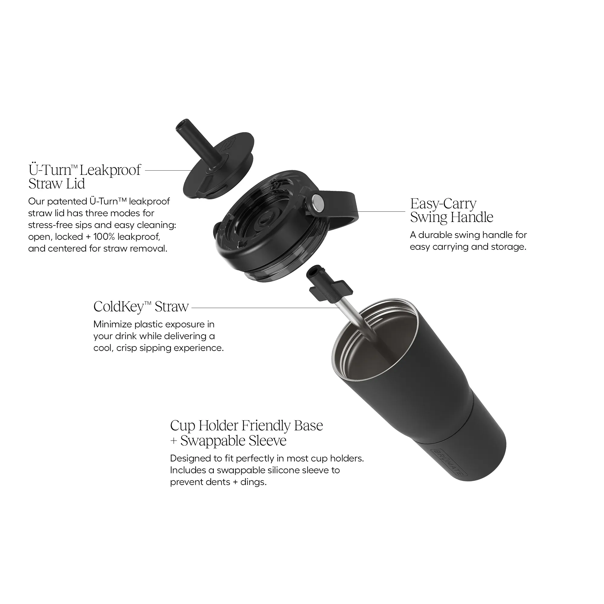 Brümate Resa 25oz Mocha Brown Insulated Tumbler DWRS25MCA