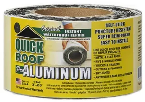 Cofair QR325 3" x 25' Quick-Roof Aluminum Waterproof Roof Repair Seal Tape - Quantity of 10