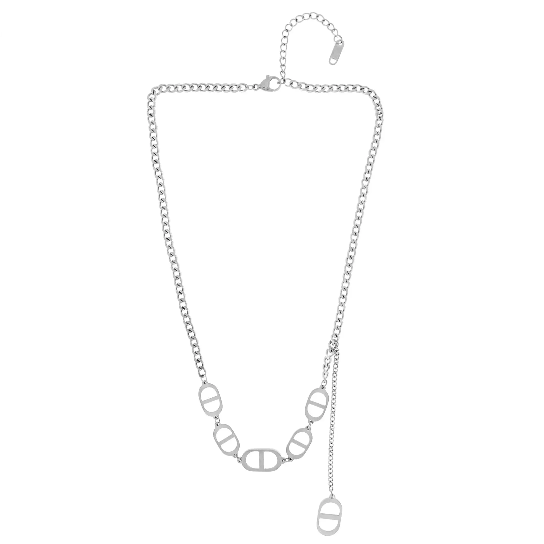 Courage Waterproof Short Multi Dansk Necklace Silver Plating