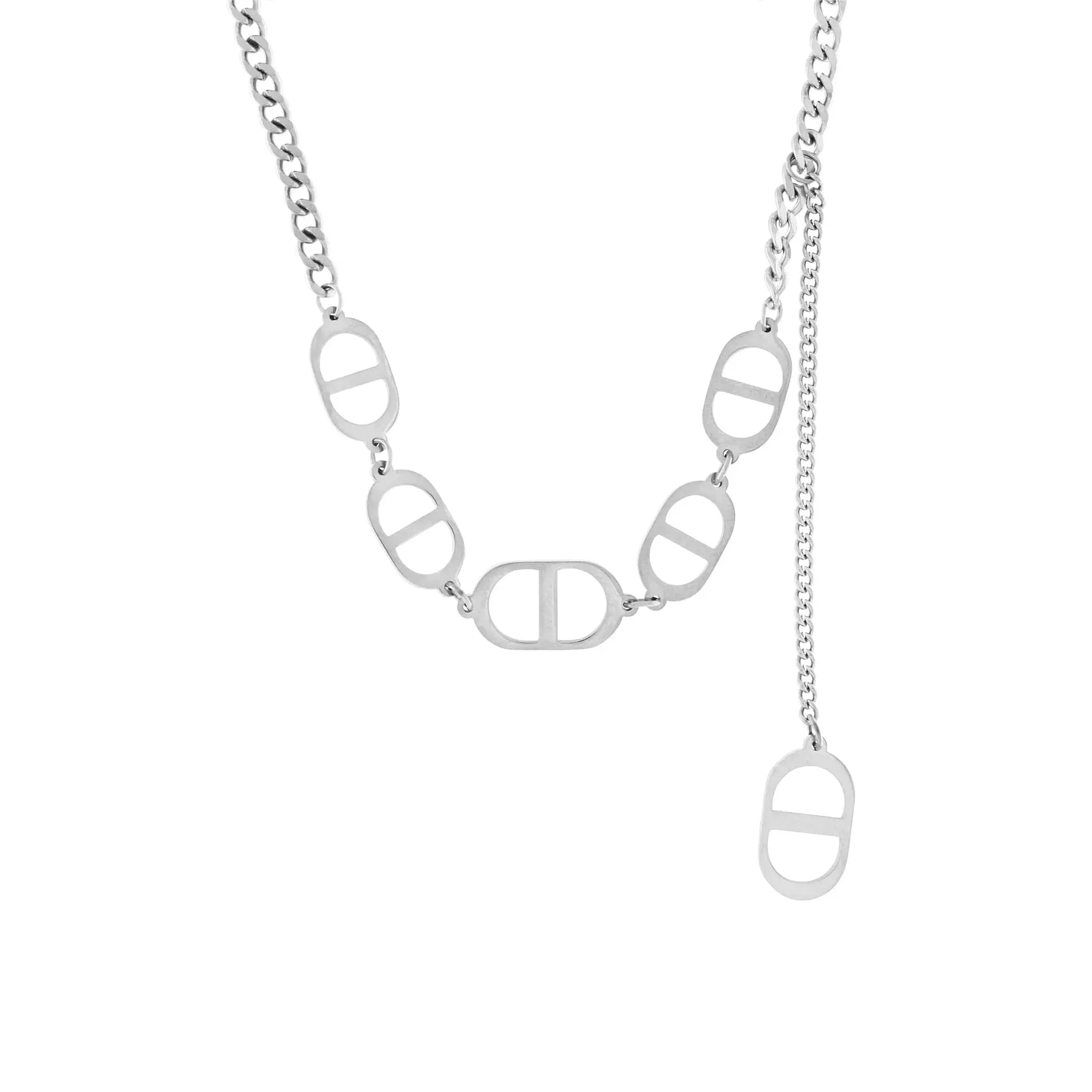 Courage Waterproof Short Multi Dansk Necklace Silver Plating