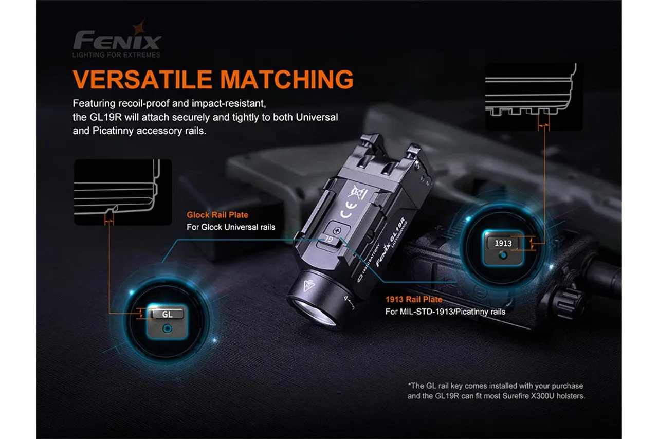 FENIX GL19R 1200 LUMEN RECHARGEABLE TAC LIGHT