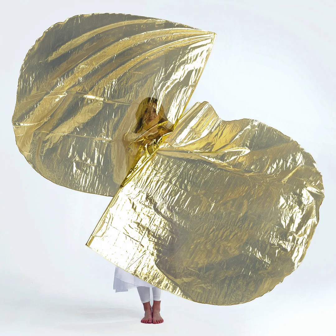 Gold Metallic Worship Flags
