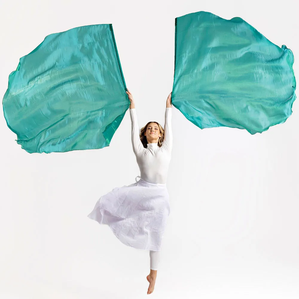 Green Shimmer Worship Flags