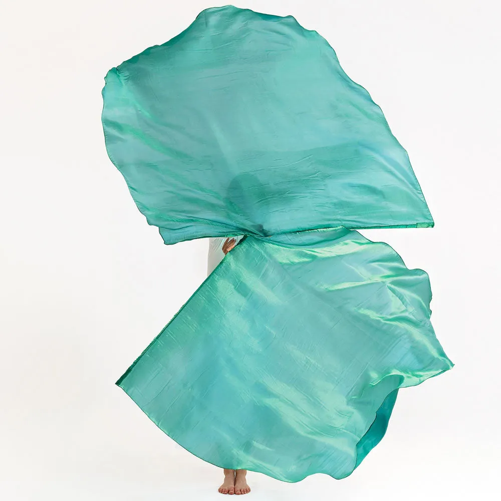 Green Shimmer Worship Flags