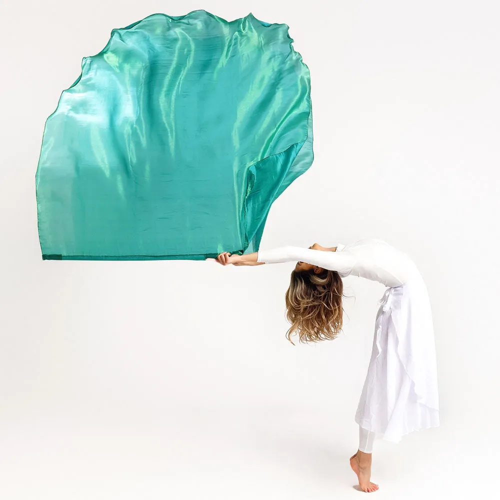 Green Shimmer Worship Flags