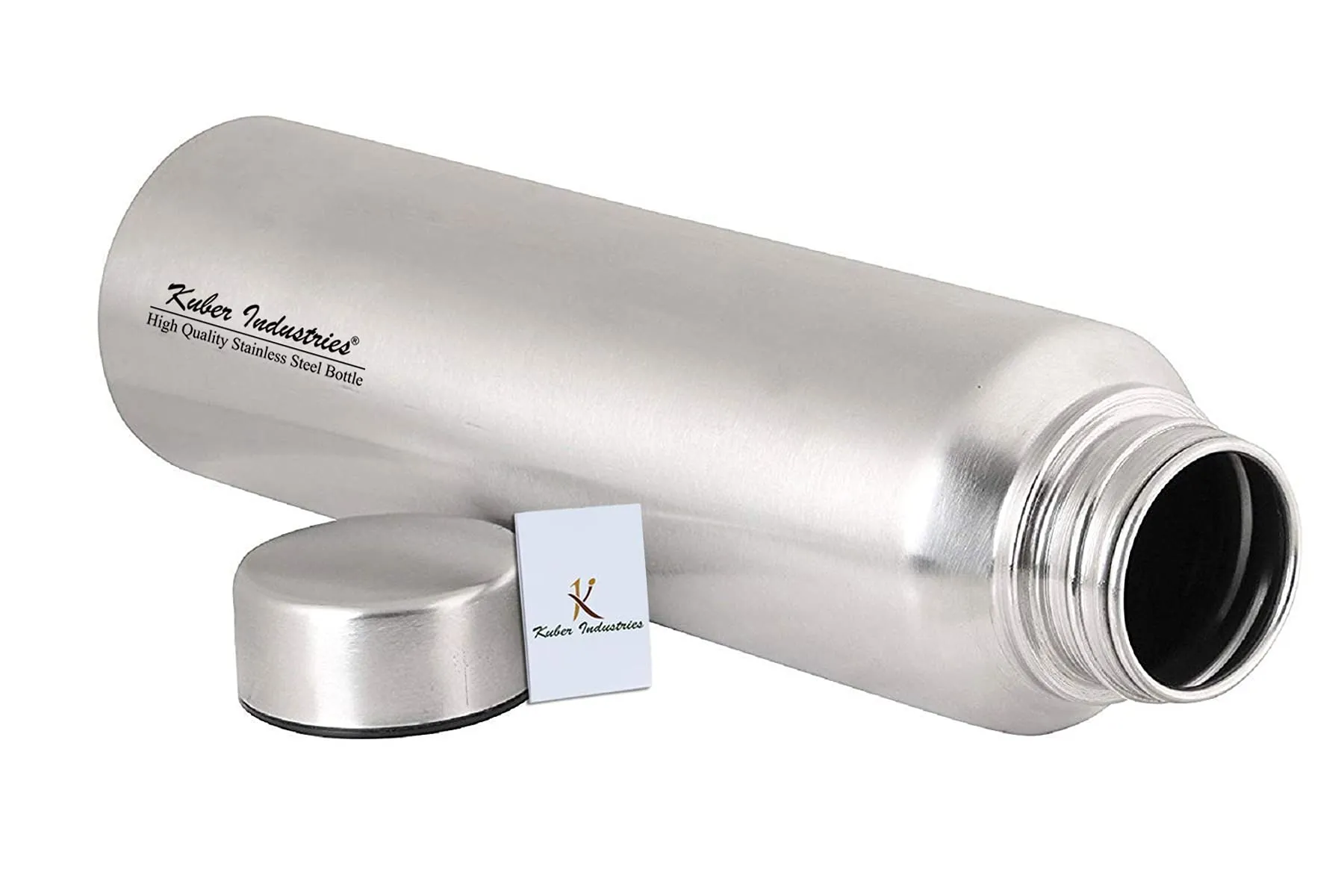 Heart Home Insulated Stainless Steel Water Bottle, Leakproof Lids, Great for Travel, Picnic & Camping, 900 ML (Silver)