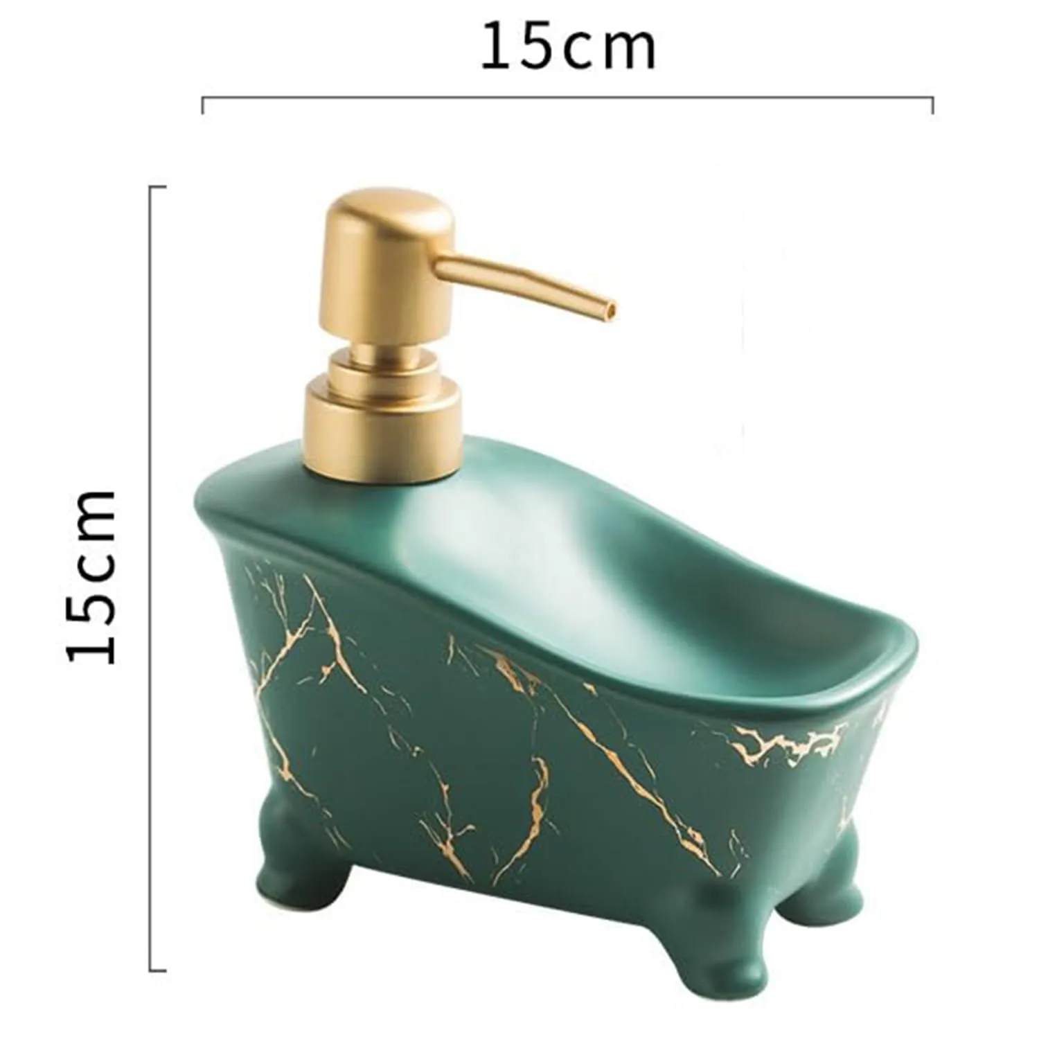 Heart Home Liquid Soap Dispenser | Handwash Soap Dispenser | Soap Dispenser for Wash Basin | Shampoo Dispenser Bottle | Bathroom Dispenser Bottle | 350 ML | Green