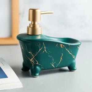 Heart Home Liquid Soap Dispenser | Handwash Soap Dispenser | Soap Dispenser for Wash Basin | Shampoo Dispenser Bottle | Bathroom Dispenser Bottle | 350 ML | Green