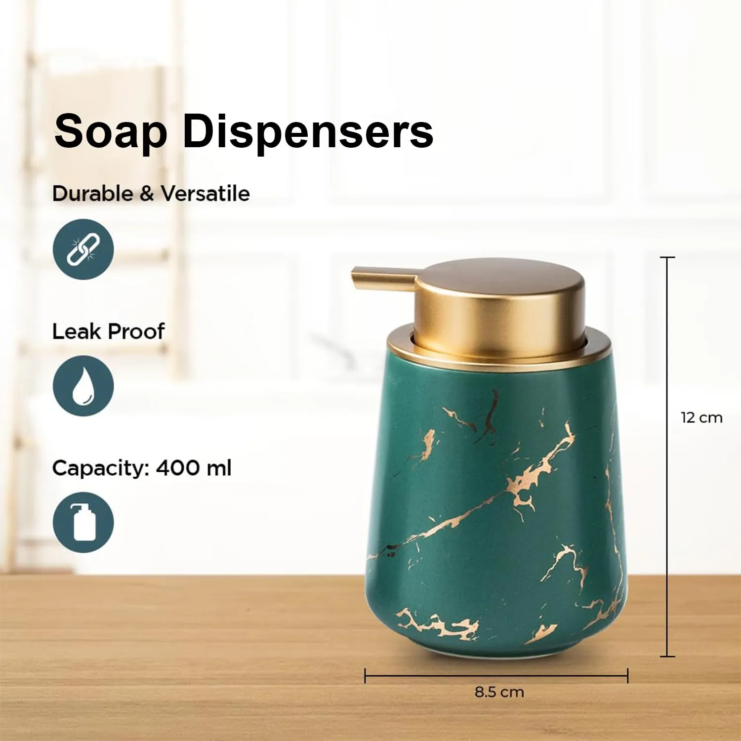 Homestic Liquid Soap Dispenser | Handwash Soap Dispenser | Soap Dispenser for Wash Basin | Shampoo Dispenser Bottle | Bathroom Dispenser Bottle | 3 Piece | 400 ml | ZX010PK | Pink