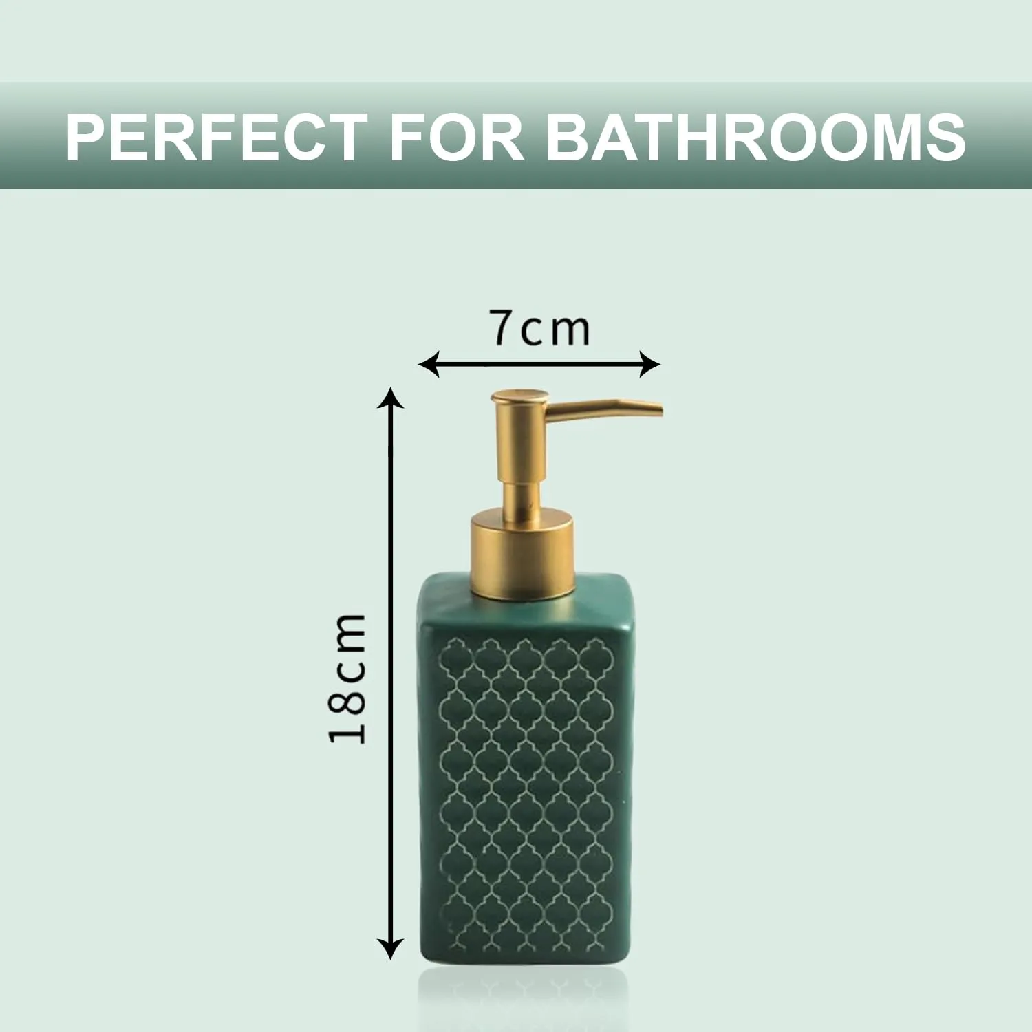 Homestic Liquid Soap Dispenser | Handwash Soap Dispenser | Soap Dispenser for Wash Basin | Shampoo Dispenser Bottle | Bathroom Dispenser Bottle | 360 ML | Green