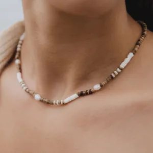 Kauai Puka Shell & Pearl Necklace