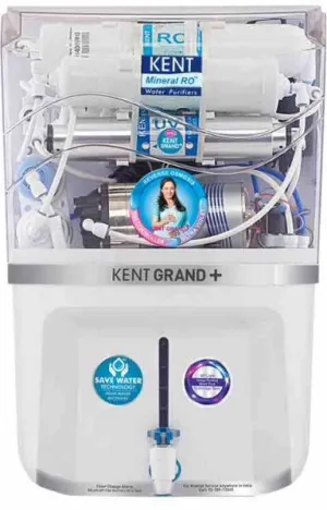 Kent GRAND PLUS ZWWRO  WITH IN TANK UV 9 L RO   UV   UF   TDS Water Purifier  (White)