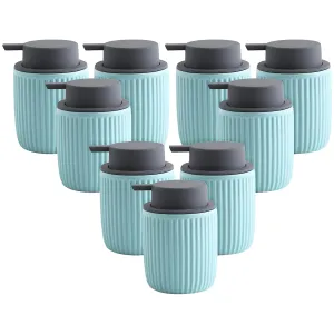 Kuber Industries Liquid Soap Dispenser | Handwash Soap Dispenser | Soap Dispenser for Wash Basin| Bathroom Dispenser Bottle | 9 Piece | Pack of 3 | 320 ml | JY00162BU | Blue