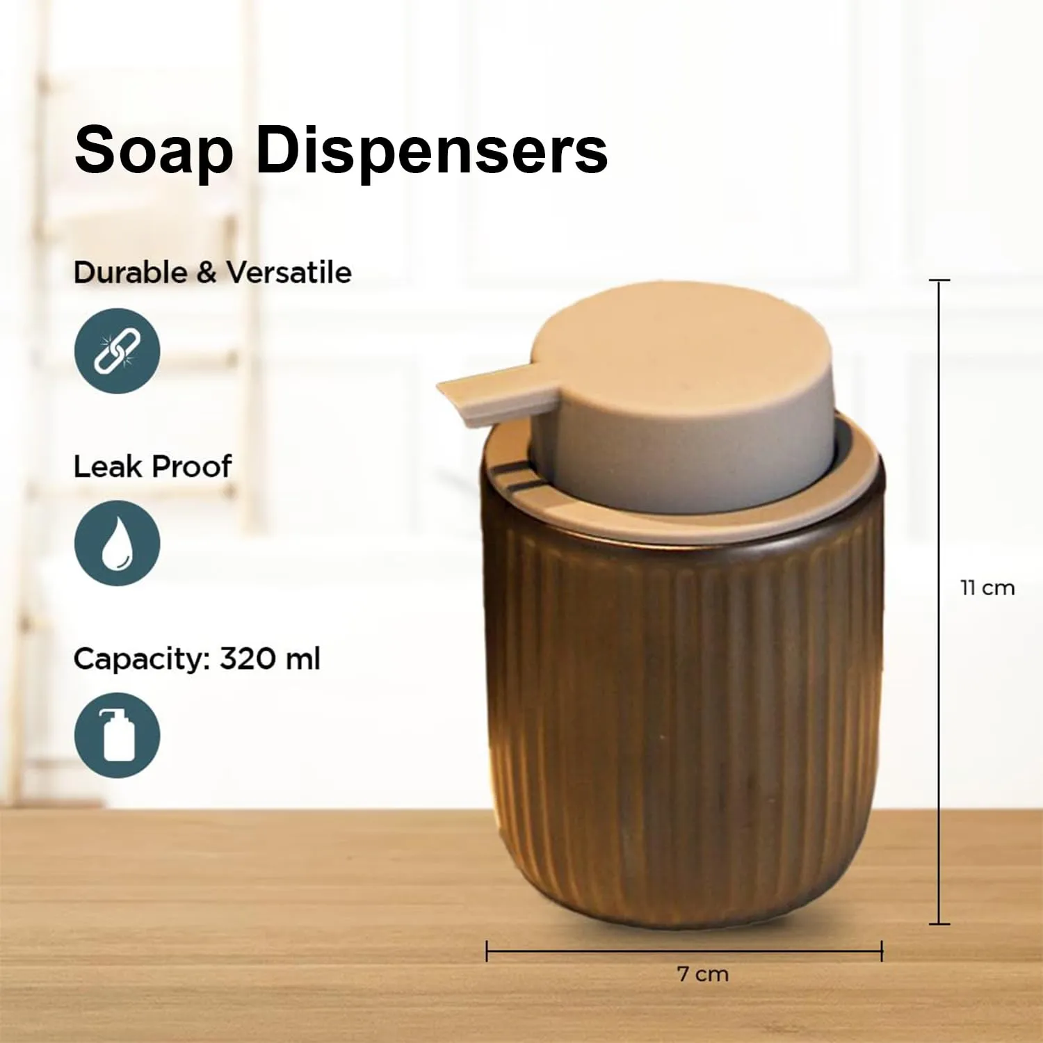 Kuber Industries Liquid Soap Dispenser | Handwash Soap Dispenser | Soap Dispenser for Wash Basin| Bathroom Dispenser Bottle | 9 Piece | Pack of 3 | 320 ml | JY00162BU | Blue