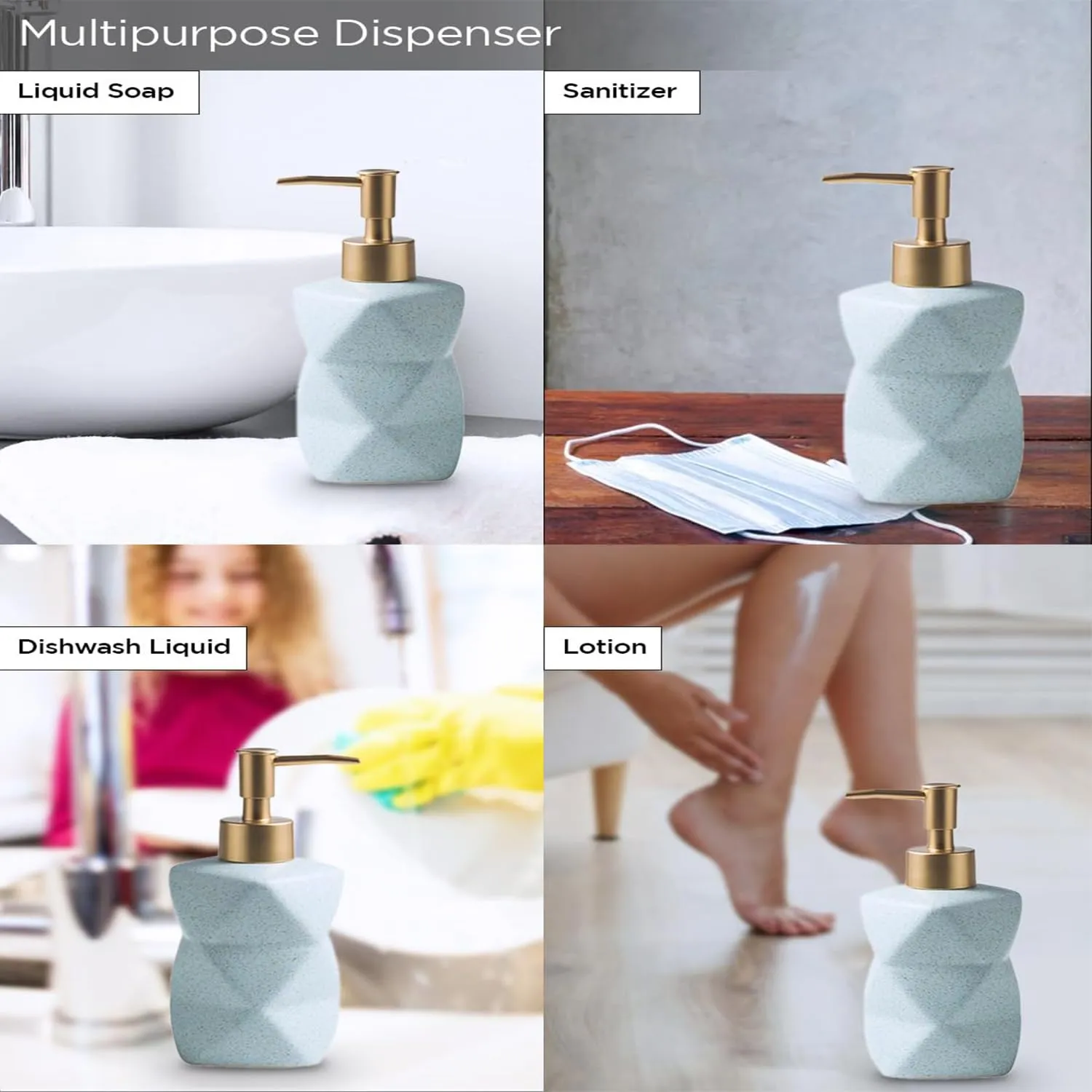 Kuber Industries Liquid Soap Dispenser | Handwash Soap Dispenser | Soap Dispenser for Wash Basin | Shampoo Dispenser Bottle | Bathroom Dispenser Bottle | 300 ML | White