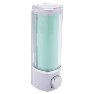 Kuber Industries Manual Shampoo & Soap Dispenser | Wall Mounted | Soap Dispenser for Kitchen & Bathroom | Refillable, Lightweight & Durable | Easy to Clean | Green Color