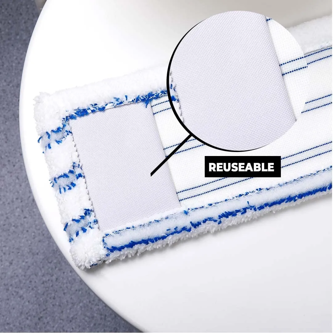 Kuber Industries Set of 2 Microfiber Floor Cleaner Mop Refill | Durable & Long Lasting | Extra Thick Microfiber for Deep Cleaning|Multi Utility Floor Cleaner Mop for Homes | Blue