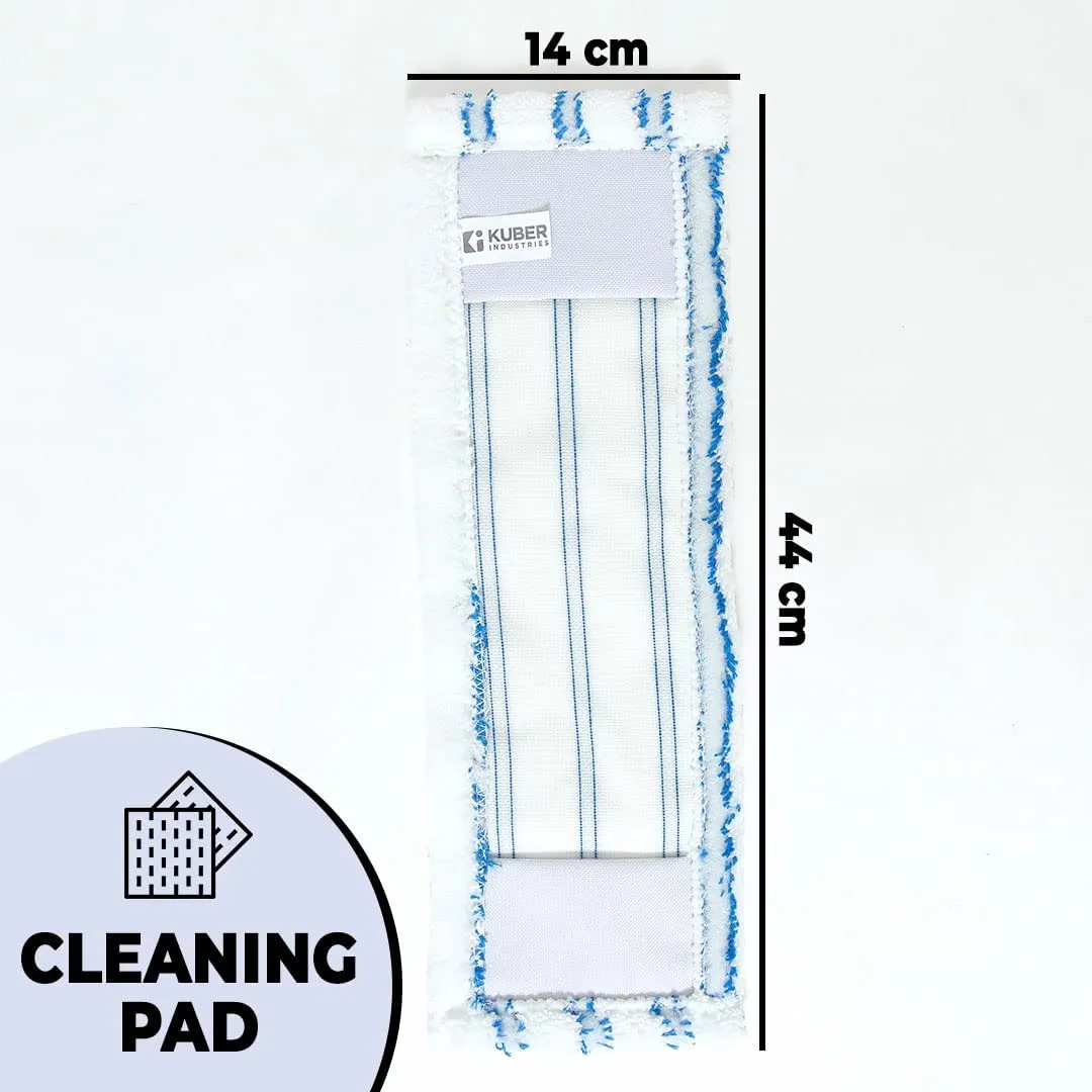 Kuber Industries Set of 2 Microfiber Floor Cleaner Mop Refill | Durable & Long Lasting | Extra Thick Microfiber for Deep Cleaning|Multi Utility Floor Cleaner Mop for Homes | Blue