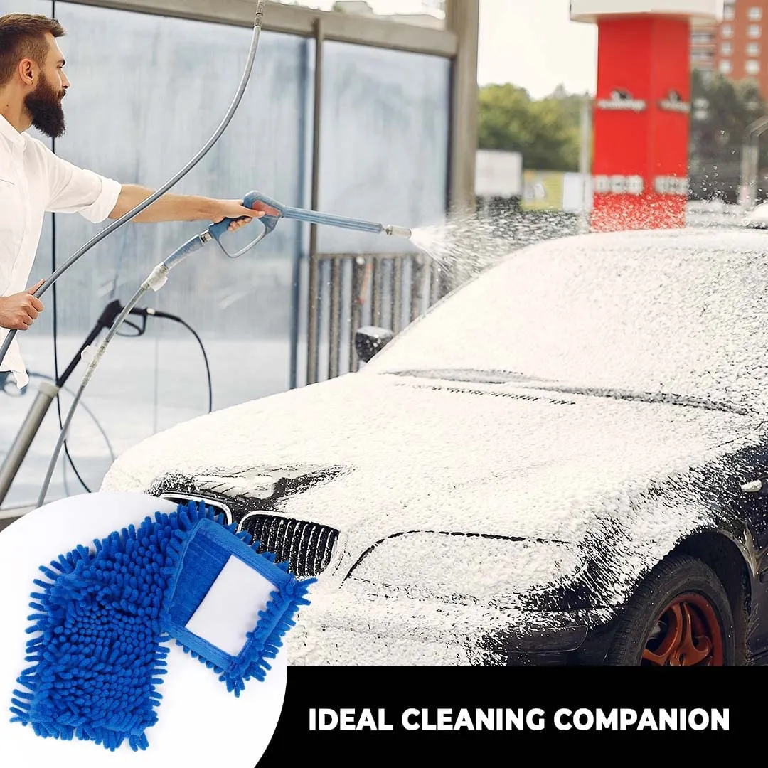 Kuber Industries Set of 2 Microfiber Floor Cleaner Mop Refill | Eco-Friendly & Dual Action | Dry & Wet Cleaning | Multi-Purpose Cleaning Mop for Home | Blue