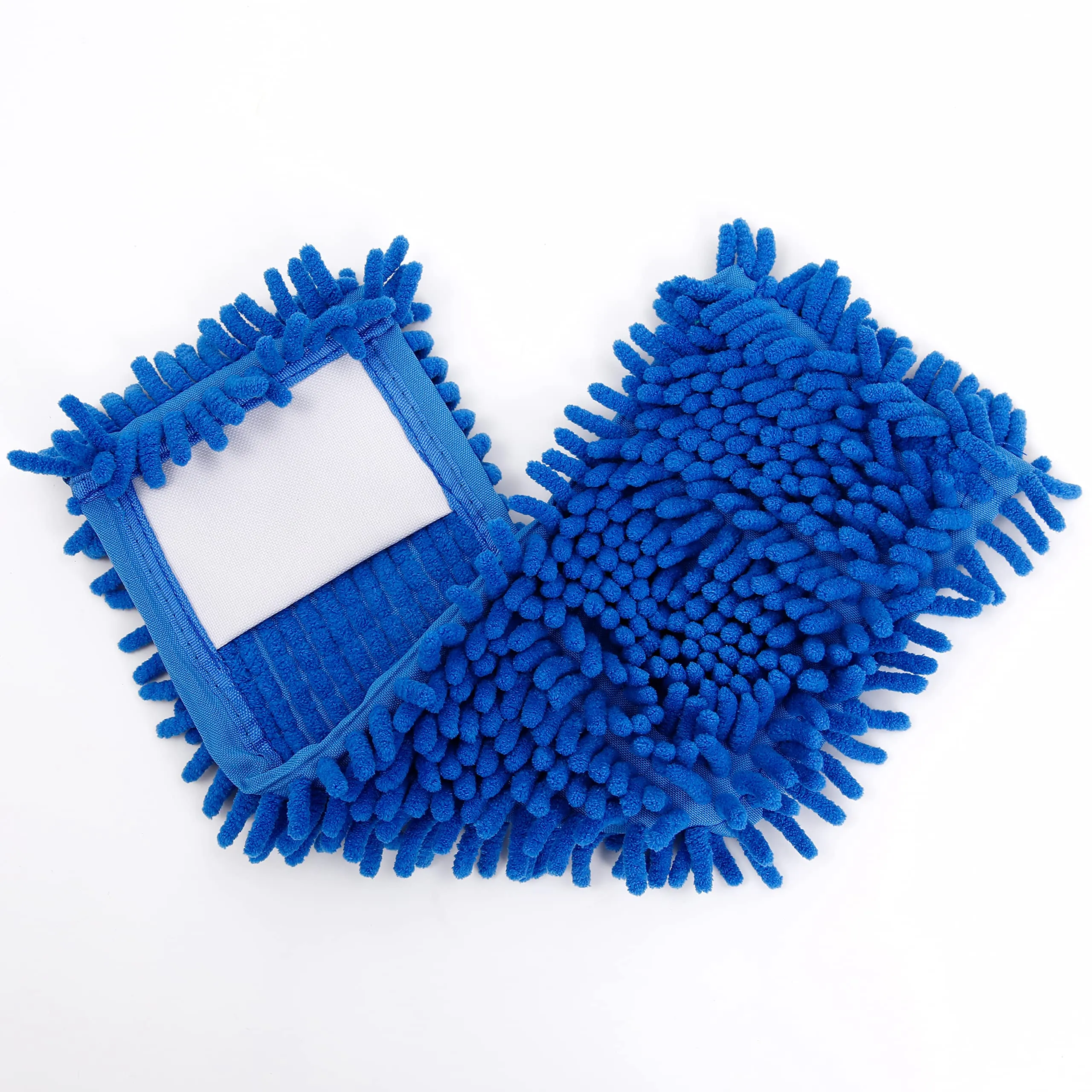 Kuber Industries Set of 2 Microfiber Floor Cleaner Mop Refill | Eco-Friendly & Dual Action | Dry & Wet Cleaning | Multi-Purpose Cleaning Mop for Home | Blue