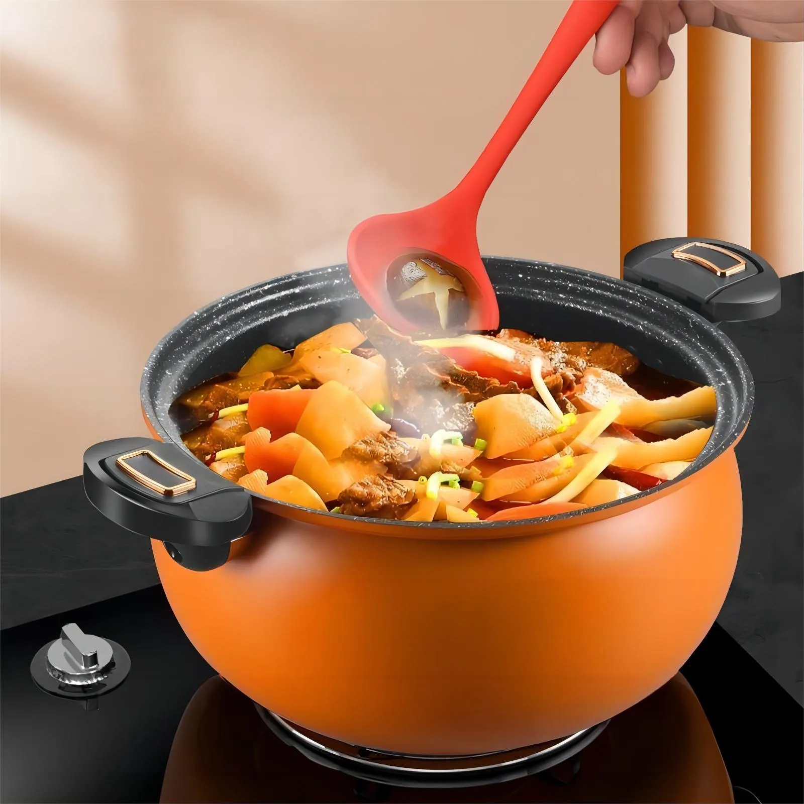 Last Day Special Sale 49% OFFLarge Capacity McRib Stone Micro-Pressure Cooker